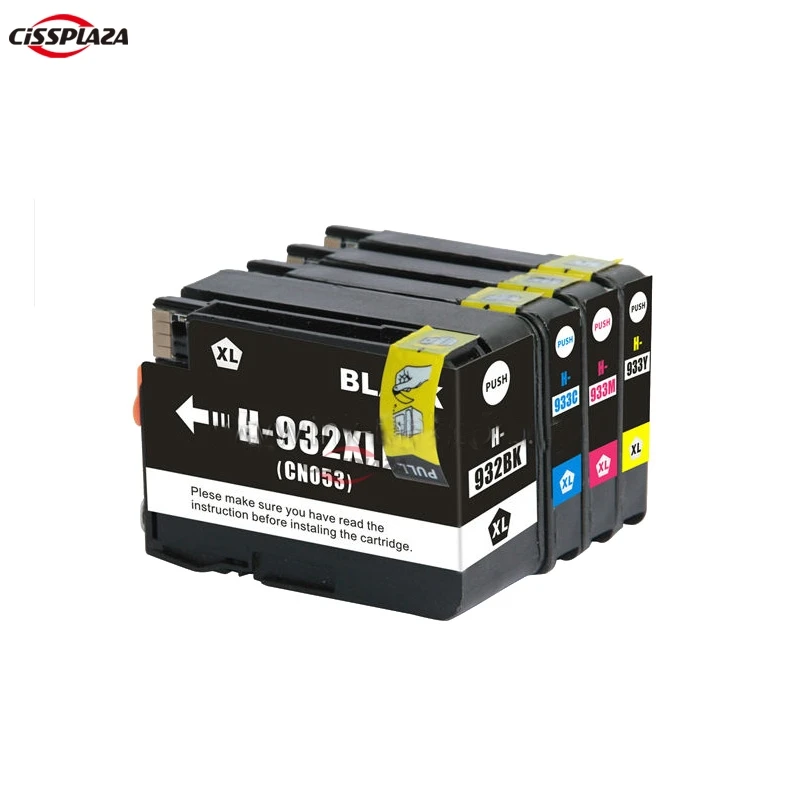 CISSPLAZA 12 чернильный картридж совместимый для HP932 XL 933 OfficeJet 6100 6600 6700 7110 7610 7612|ink
