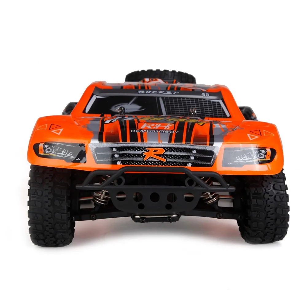Новое поступление Ремо 1621 1/16 2,4 г 4WD щеткой Rc автомобиля внедорожные Краткий курс Грузовик оранжевый Цвет RC модели дети подарки на день рождения