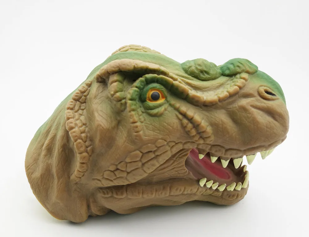 Акула динозавр тираннозавр рекс крокодил руку кукольные перчатки мягкий винил