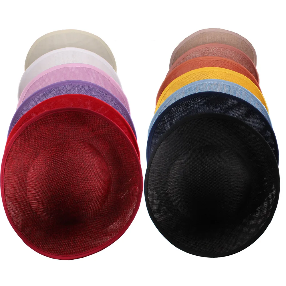 Новое поступление 30 см большие millinery имитация Sinamay вуалетки базовые вечерние головные уборы DIY аксессуары для волос Коктейльные головные уборы 6 шт./партия