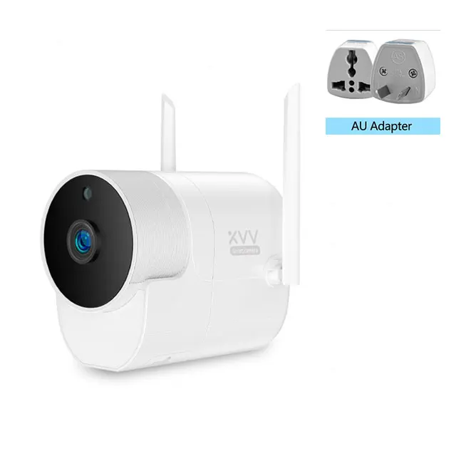 add Au adapter Xiaovv наружная панорамная камера 360 IP 1080P камера видеонаблюдения беспроводная wifi ночное видение высокой четкости с приложением Mijia - Цветной: add Au adapter