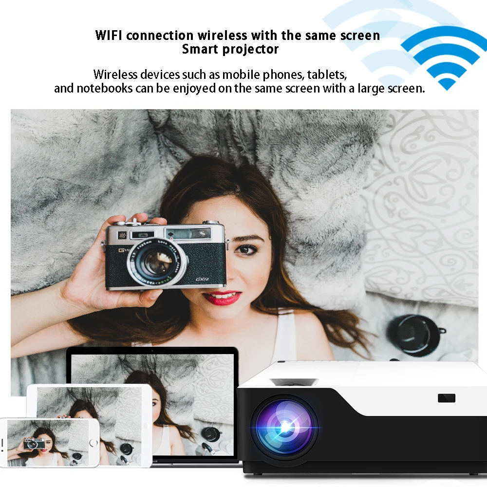 Проектор Salange Full HD 1080P светодиодный 300 дюйма для домашнего кинотеатра |