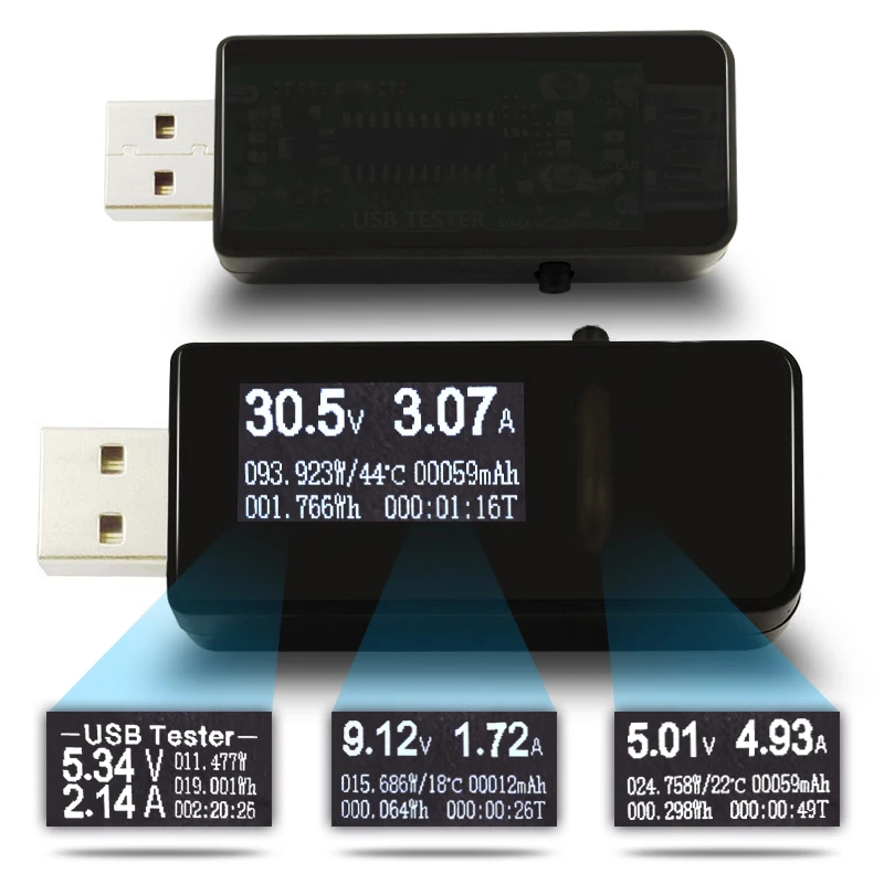 9 в 1 QC2.0 3,0 MTK-PE 3,6~ 32 в цифровой USB Тестер Вольтметр постоянного тока измеритель напряжения тока amp voltammeter amperimetro детектор нагрузки