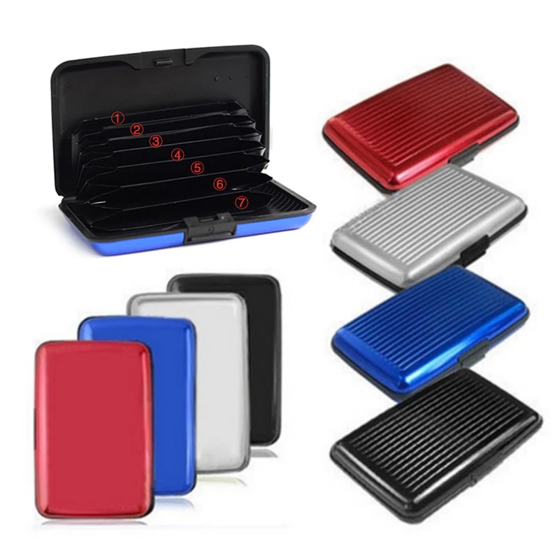 Waterproof Antimagnetic Business ID Credit Card Metal Pocket Mini Case Aluminum Cards Holder Wallet | Багаж и сумки