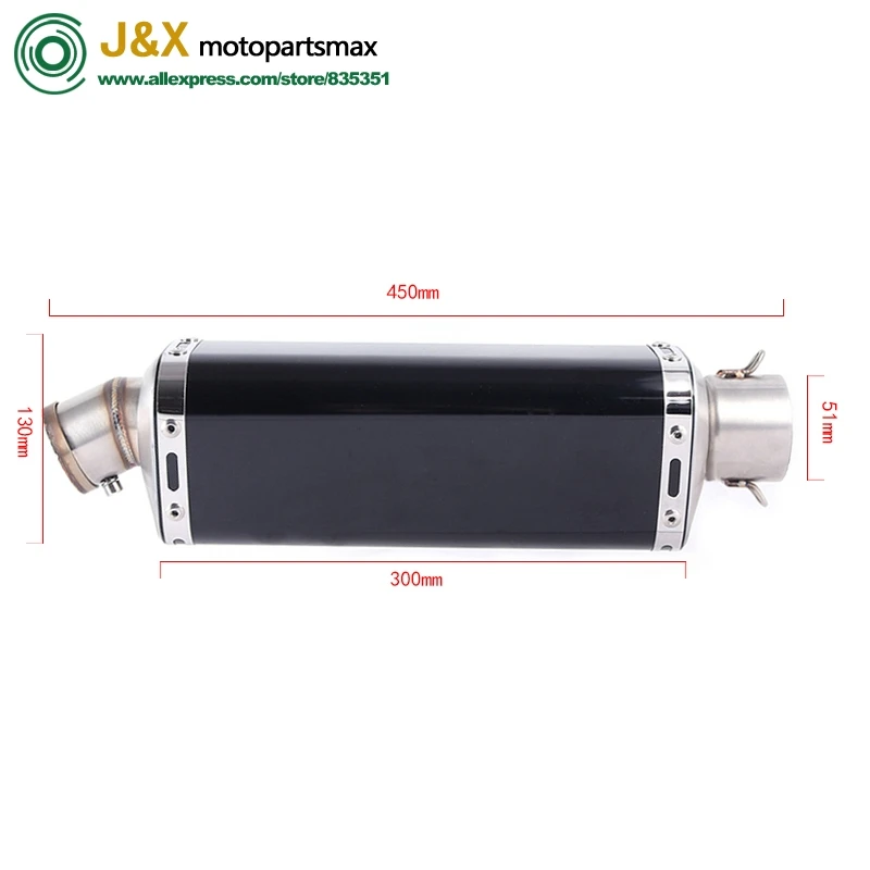 

Motorcycle Exhaust Muffler Pipe Link Pipe Carbon Fiber Exhaust Slip on Escape FOR HONDA NC700 NC750 NC750X 2012-2017
