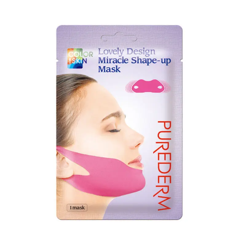 1pcs PUREDERM прекрасная дизайнерская чудо-маска для подтягивания лица V маска для лица идеальная V подтягивающая маска эффект управления Jawline - Цвет: 1pcs