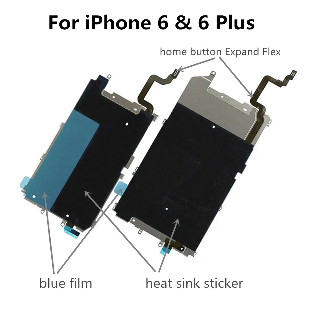 ЖК-задняя металлическая пластина для iPhone 6 Plus с кнопкой Home Expand Flex 6S 7 8 Plus дисплей задняя панель Защитная крышка перегородка