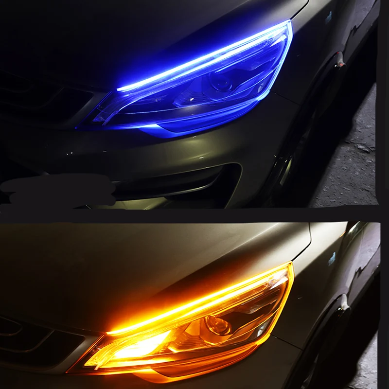 Ультратонкая Автомобильная указка поворота 12 В светодиодный светильник DRL для