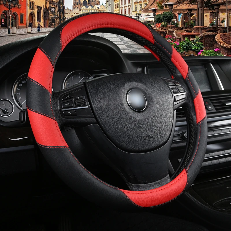 ПУ Кожаный чехол рулевого колеса автомобиля для Volkswagen VW Polo 2000 2013 спортивный