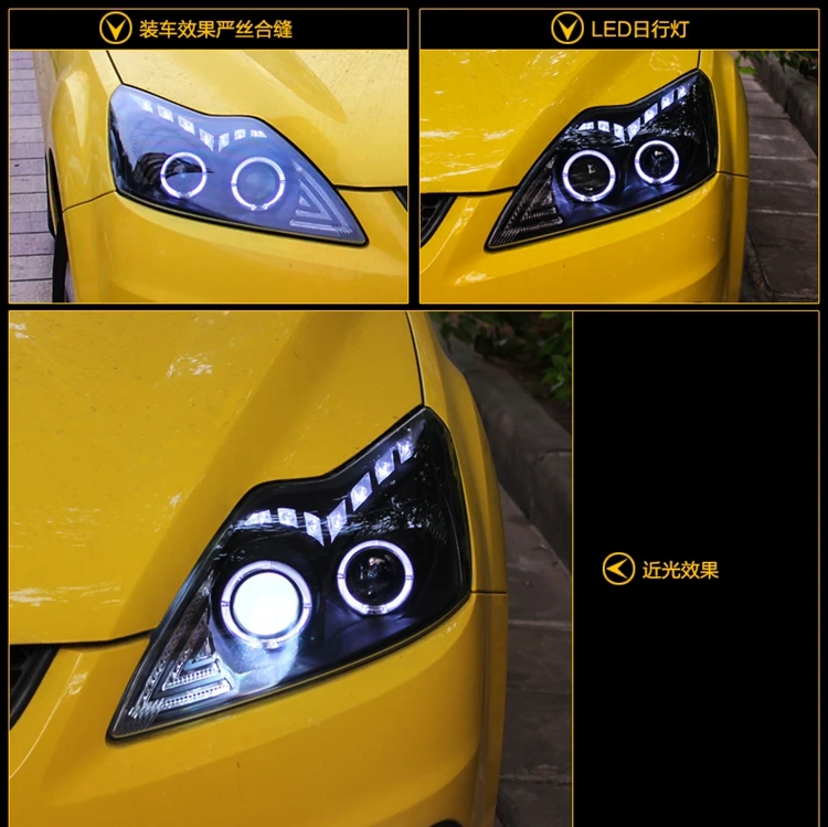 AKD автомобильный Стайлинг для Ford Focus фары 2009-2011 Focus 2 светодиодный налобный фонарь DRL Hid головной фонарь Angel Eye Bi Xenon луч аксессуары