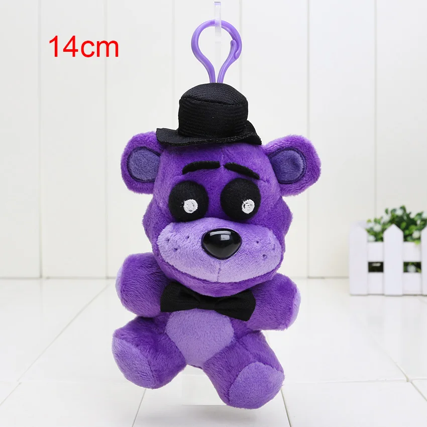 25 см/14 см FNAF плюшевые игрушки Five Nights At Freddy's подвеска Золотой Фредди кошмар Фредди Shadow Freddy Mangle брелок игрушки - Цвет: Shadow Freddy 14cm