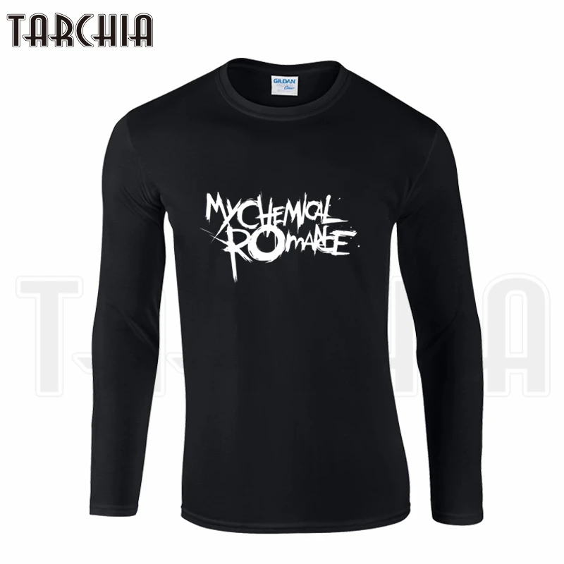 TARCHIA Brand Eur Size Free Shipping Long Sleeve Tee Punk Band My Chemical Romance Print Men's T-Shirt 100% Cotton Plus Homme | Мужская