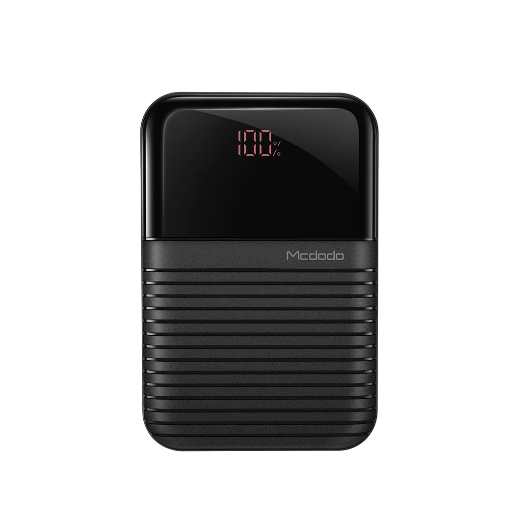 Mcdodo Mini power Bank 10000 мАч для Xiaomi Pover Bank портативное Внешнее зарядное устройство для телефона для IPhone X huawei P20 PoverBank - Цвет: 10000mAh Black