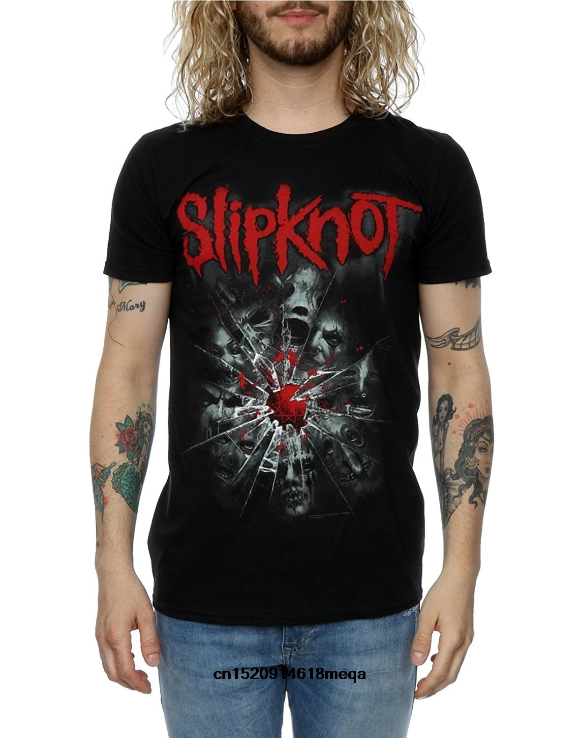 Возьмите Забавные футболки Для мужчин футболка модная рубашка с принтом Slipknot