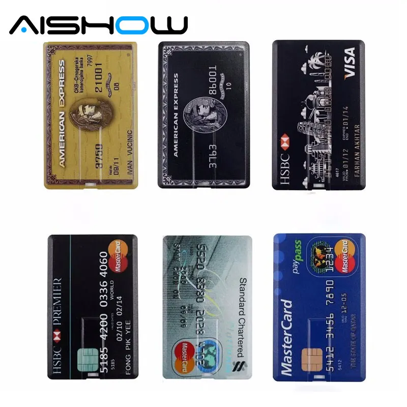 Waterproof USB Flash Drive Pen 4GB 8GB 16GB 32GB 64GB Bank Credit Card Shape Memory Stick pendrive u disk flash card | Компьютеры и