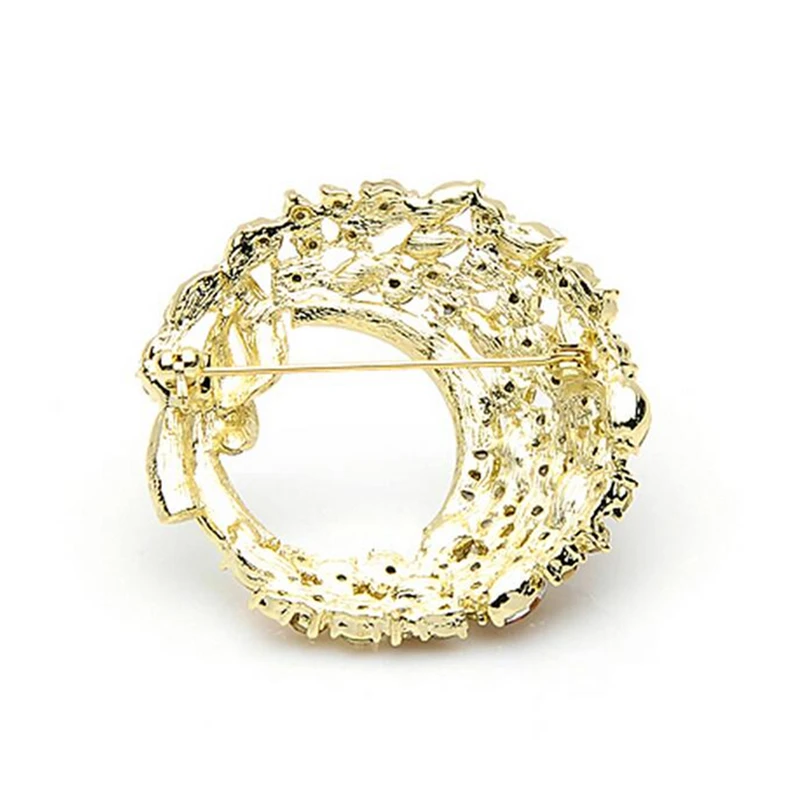 OneckOha Стразы в форме петли цветка Броши из акрилового камня Шпилька луна женские