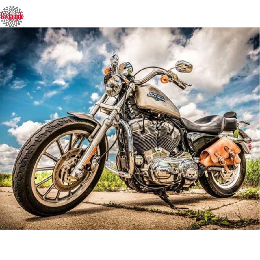 

diy Diamond painting motorbike cross-stitch Full Drill Square Home Decor mosaic Picture Of Rhinestone embroidery diamond puzzle