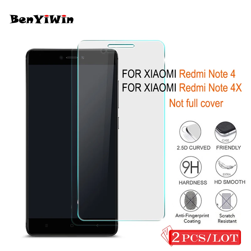 Закаленное стекло для Xiaomi Redmi Note 4 4X не полное покрытие защита экрана 9H защитная