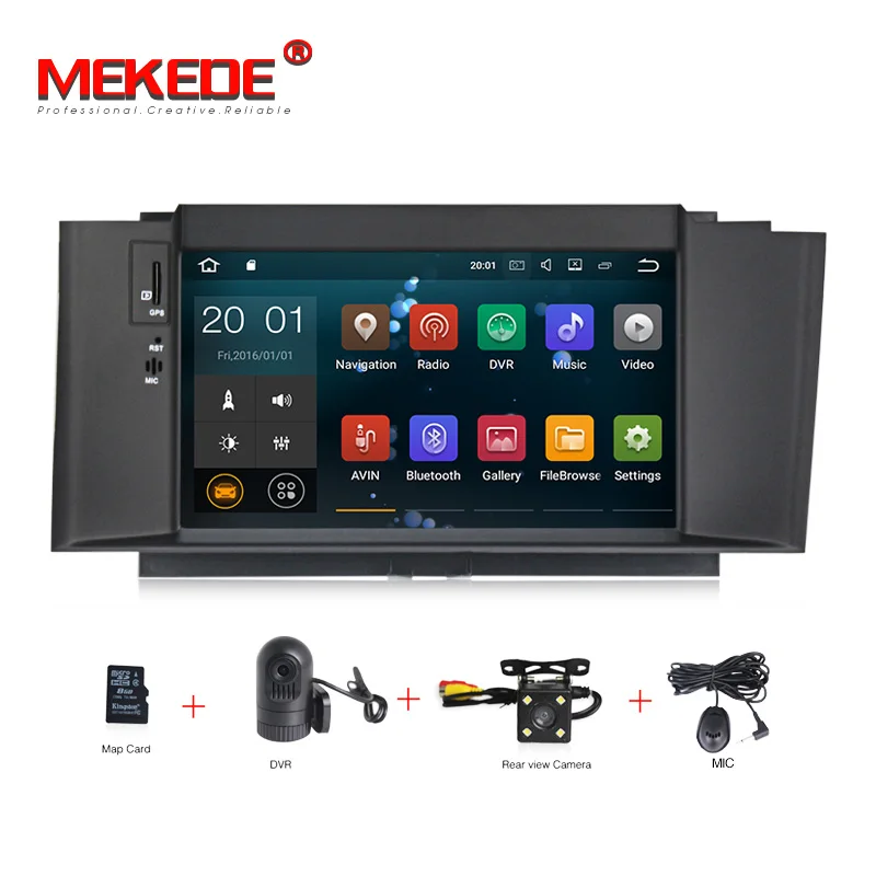 add camera dvr MEKEDE " HD Android 7,1 автомобильный DVD для Citroen C4 C4L DS4 2011 2012 2013 Авто ПК Радио FM стерео gps навигация - Цвет: add camera dvr