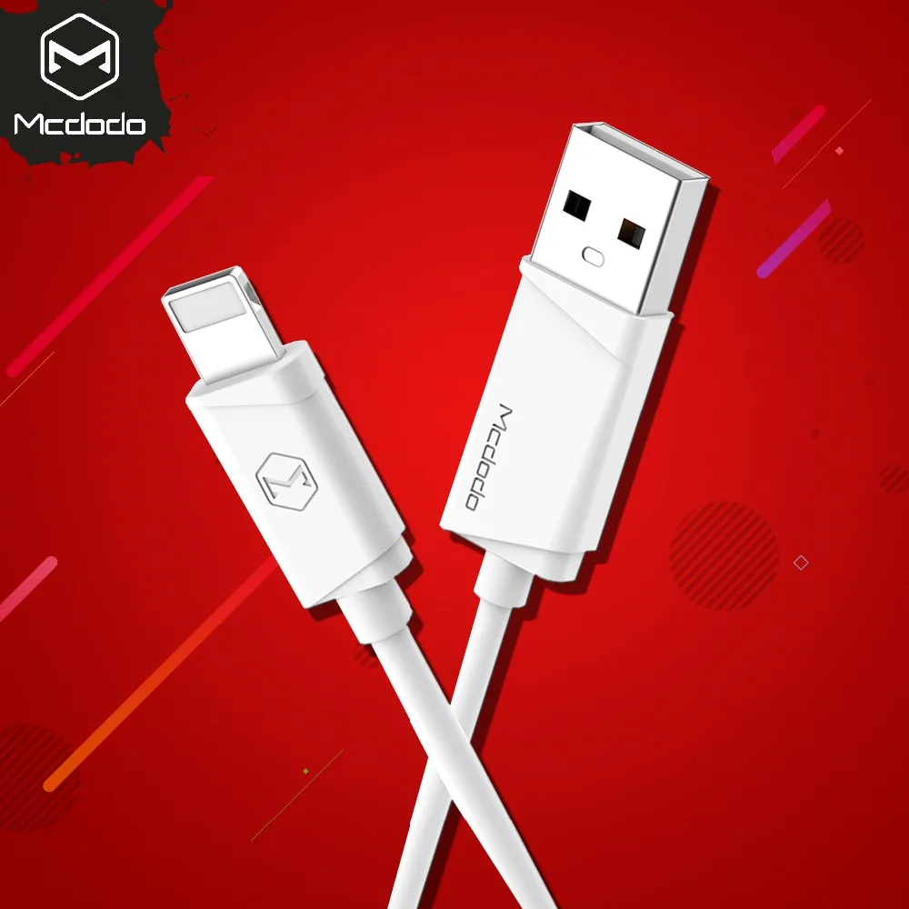 MCDODO USB кабель для iPhone X 8 7 6 плюс Быстрая зарядка данных Lightning 5S 5C ipad mini 2 3 Зарядное