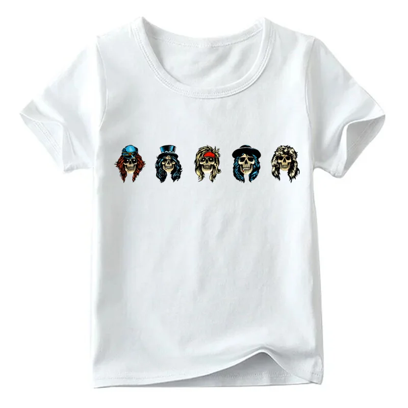 Детская футболка с принтом рок-группы Gun N Roses лето 2019 детские музыкальные Топы в