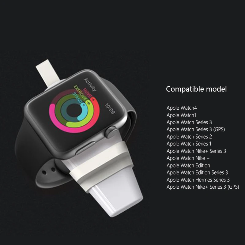 Зарядное устройство USB для Apple Watch Series 4 3 2 беспроводное портативное зарядное