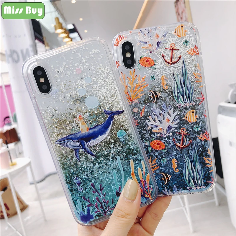 Missbuy блеск Дельфин чехол для телефона Xiaomi mi 8 A1 A2 6X 5X Mix 2S M8 крышка Redmi note 5 32/64GB плюс