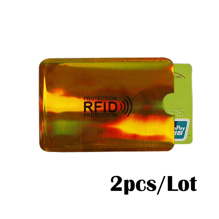 Golden 5 шт. Противоугонный Rfid кредитный держатель для карт банк Id карта Обложка держатель ID защитный чехол портативный визитница безопасность - Цвет: Golden