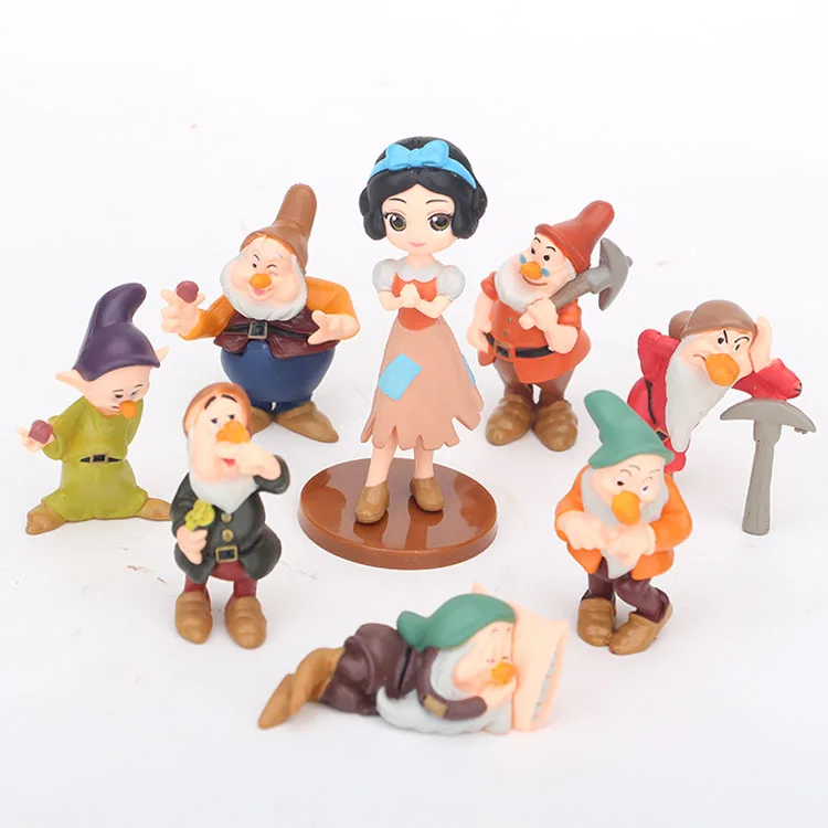 Игрушки Принцессы Диснея 8 шт./компл. 5-9 см Белоснежка и семь гномов фигурки