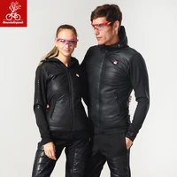 winter cycling jersey set with hat for men women thermal windproof bicycle clothing jacket pants outdoor sports equipment