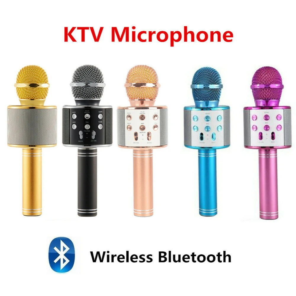 Профессиональный ручной Bluetooth беспроводной караоке микрофон телефон плеер микрофон домашний KTV музыка воспроизведение для вокала, с рекордером KTV