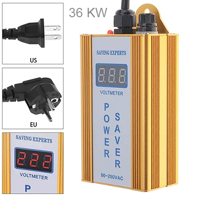 Yellow 36 кВт Умный коэффициент мощности Энергосбережение 90-240 В энергосберегающая коробка устройство счет электричества убийца до 35% с вилкой EU/UK - Цвет: Yellow