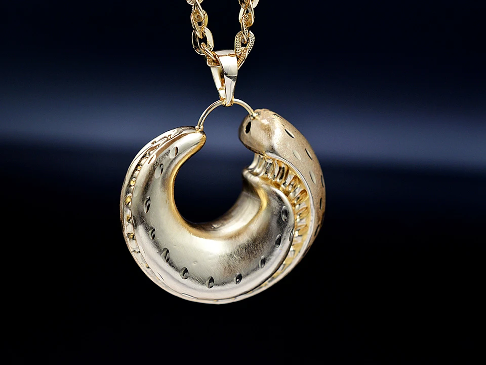 Sunny Jewelry Медные Ювелирные наборы для женщин колье серьги кулон большие круглые Ювелирные наборы для свадебных ювелирных изделий подарки