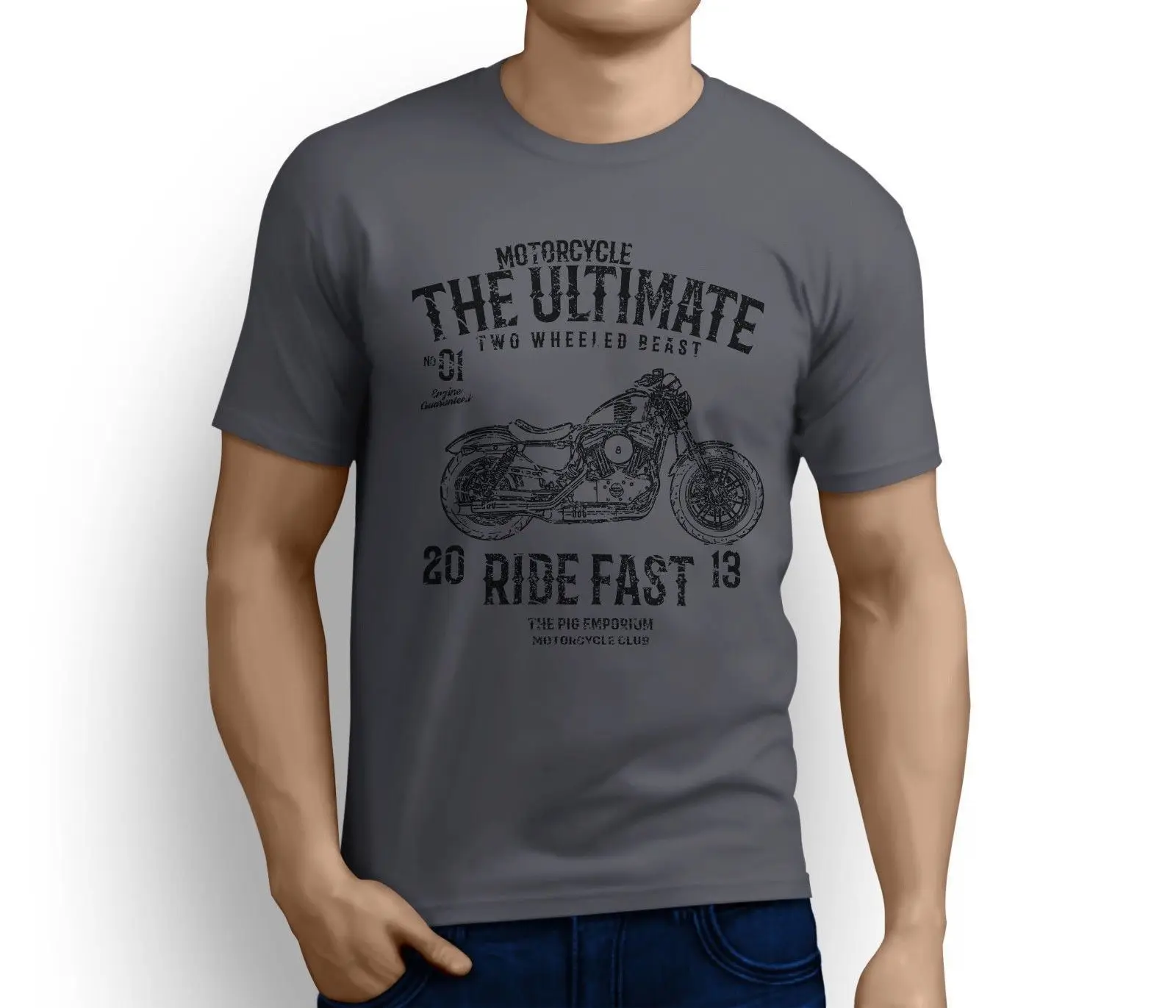 Бренд 2019 модный Ultimate American Moto Forty Eight вдохновленный мотоциклом художественный
