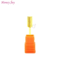 1pc m durable cylinder cylindrical electric nail drill bit sanding carbide nail drill manicure pedicure art tools golden color