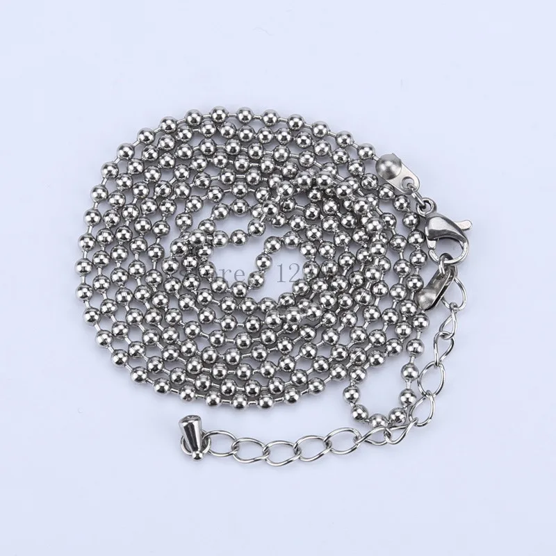 Цепочка из бусин 80 см цепочка высококачественной нержавеющей стали с шариками