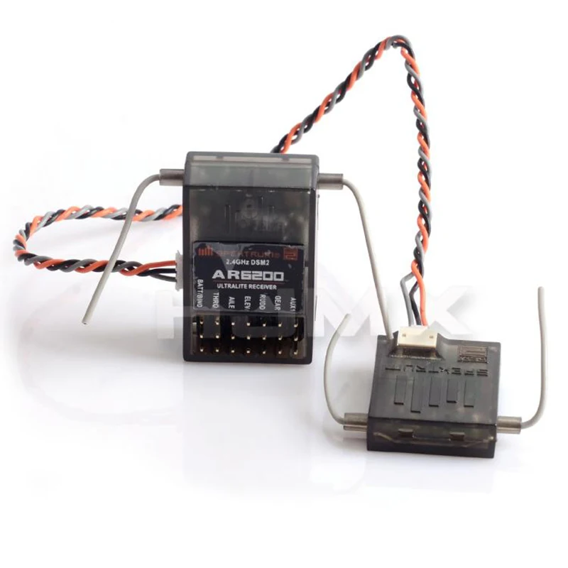 1 шт. AR6200 2 4G 6Ch приемник для DX6i DX7 DX8 DX9 DSM2 со спутниками Бесплатная доставка|receiver