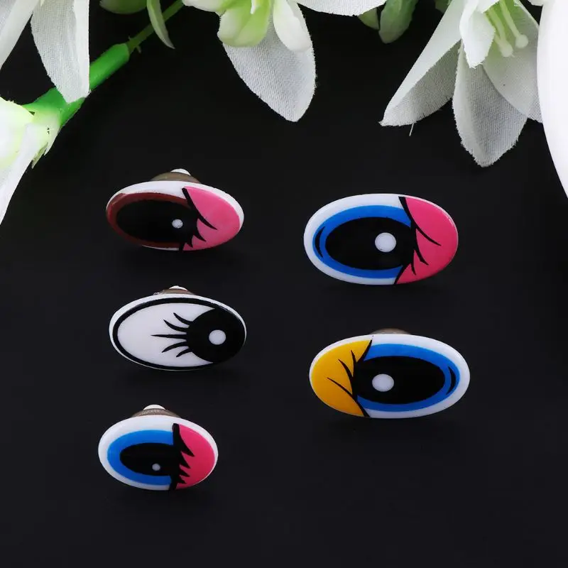10pcs Plastic Cartoon Safety Doll Eyes For Toy Bear Dolls Puppet Stuffed Animal Crafts Children DIY With Washers
