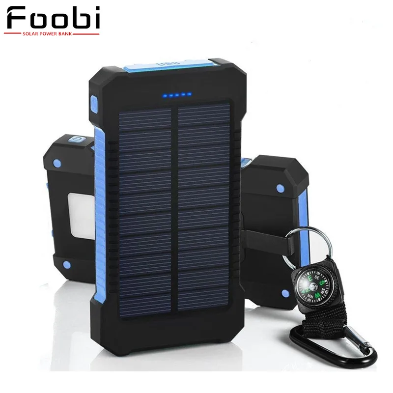 Водонепроницаемый Солнечное Зарядное Устройство 16000 мАч Power Bank Dual USB с