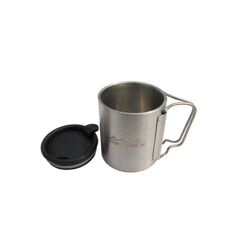 Портативная походная чашка на открытом воздухе Складная ручка вакуумные чашки