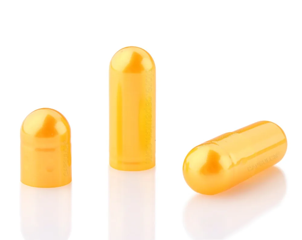 

CapsulCN,Pear Golden, Size 0 /10,000 Pieces / Carton Empty Separated Gelatin Capsules For Capsule Filling Machines