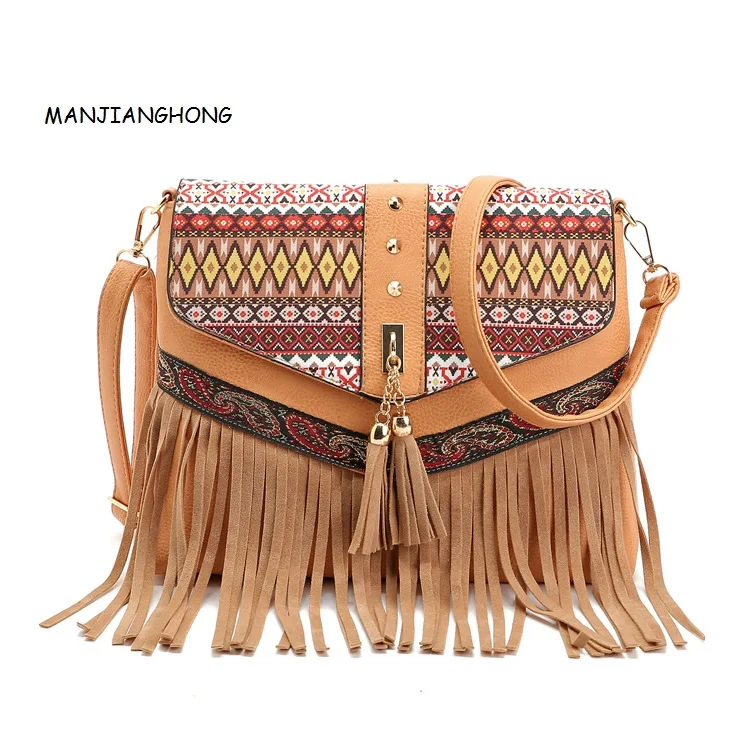 Мода 2017 г. Повседневное женские сумки через плечо национальной ПУ Crossbody дамы