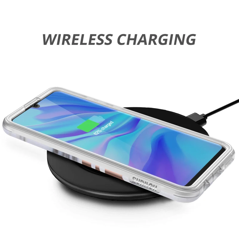 Мягкий чехол GrandEver для huawei P30 lite 360 противоударный бампер со встроенной защитной