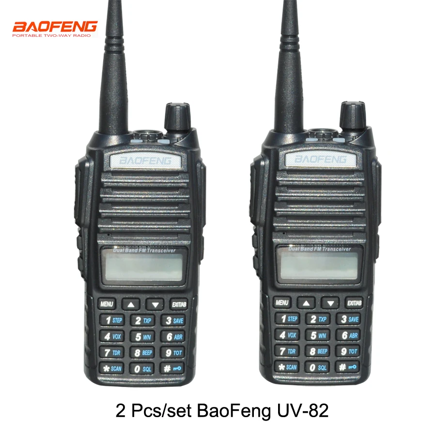 2 шт./компл. Горячая иди и болтай walkie talkie UV 82 Baofeng 1 пара Портативный радио Baofeng UV-82 с наушником CB Ham Радио УКВ двойного UV82 радио