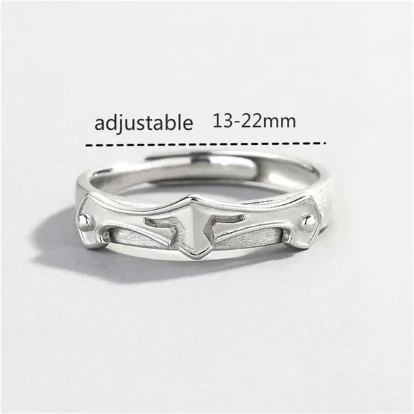 men ring Tanggujin пара колец Регулируемый 925 пробы серебряный с лунным камнем обручальное кольцо кольца для мужчин и женщин влюбленных палец обручальное кольцо - Цвет основного камня: men ring