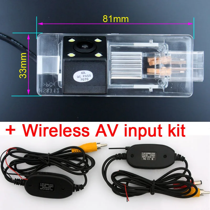 wireless AV input Для Renault Fluence Clio 4 Captur 2013 автомобиля заднего вида Беспроводная парковочная Автомобильная камера HD Мониторы - Название цвета: wireless AV input