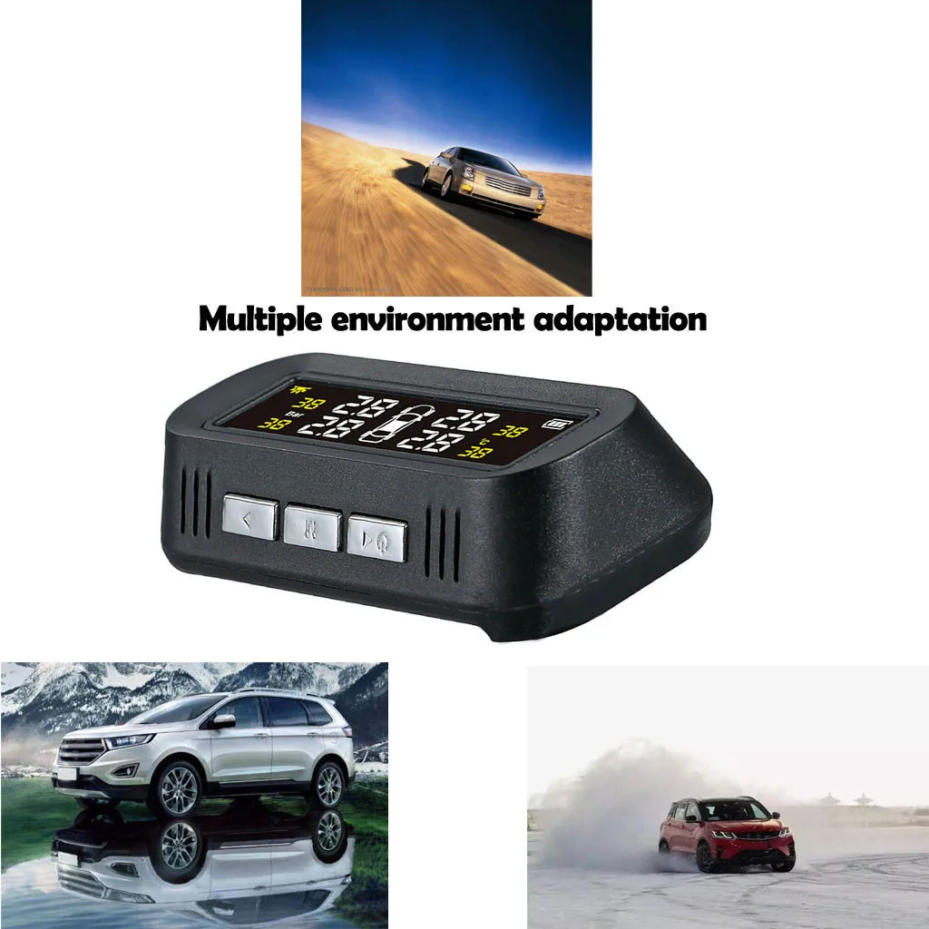 CARPRIE система контроля давления в шинах tpms датчик давления в шинах Солнечный беспроводной 4 внутренних датчика TPMS May13
