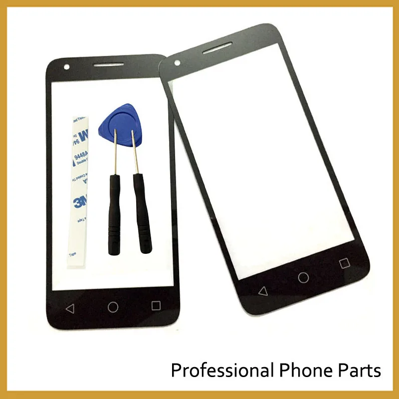 Оригинальное новое Переднее стекло для Alcatel One Touch Pixi 3 4027D 4027X 4027A OT4027 внешний экран на замену для объектива, черный