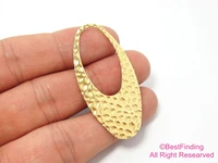 10pcs brass earring findings hammered brass oval pendant 49x24mm earring charm r038