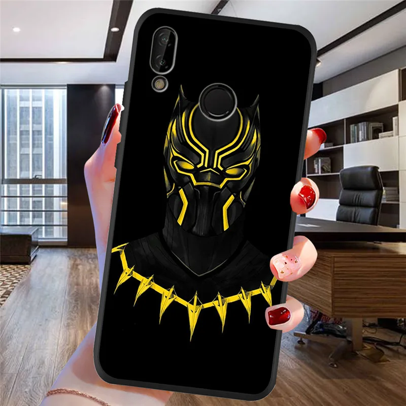 Черный пантера Marvel для huawei P8 P10 P20 P30 Коврики 10 20 Honor 8 8X 8C 9 V20 20i 10 Lite Plus Pro Чехол Coque Samsung чехол-футляр